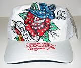 Ed Hardy - Ed Hardy White Rhinestone Cap - Bird & Rose Design