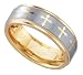 Tungsten and Gold Comfort Fit Mens Wedding Band " Size 13 "