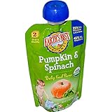 Earth's Best Organic Baby Food Puree Pumpkin & Spinach -- 4 oz