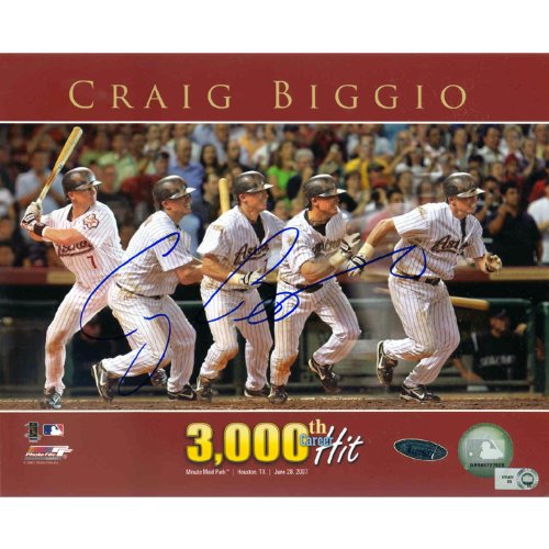 Craig Biggio Signed Autographed Houston Astros 3000 Hit 8x10 Photo
