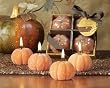 24 Autumn Glow Scented Beaded Thanksgiving Pumpkin Candles-Pumpkin Spice Scented