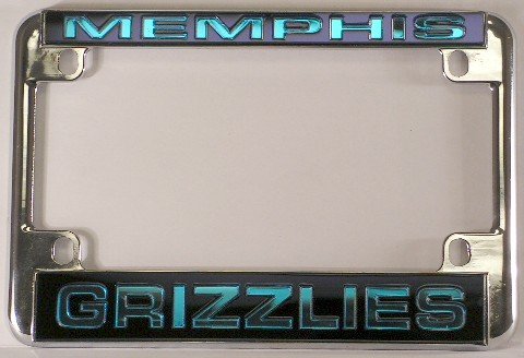 Memphis Grizzlies NBA Chrome Motorcycle RV License Plate Frame
