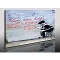 "Banksy" Kunst auf Leinwand Bild 100x70cm k. Poster ! Bild fertig auf Keilrahmen ! Pop Art Gem�lde Kunstdrucke, Wandbilder, Bilder zur Dekoration - Deko / Top 100 "Banksy" Modern Bilder ->