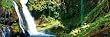 Wasserf�lle - Gebirgswasserfall In Gr�ner Waldlandschaft Poster Kunstdruck (158 x 53cm)