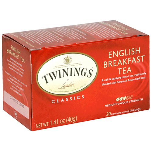 Twinings English Breakfast Tea, Tea Bags, 20-Count Boxes (Pack of 6) by Twinings