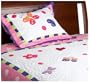 Anna Claire Blooms and Butterflies Twin Patchwork Quilt Set