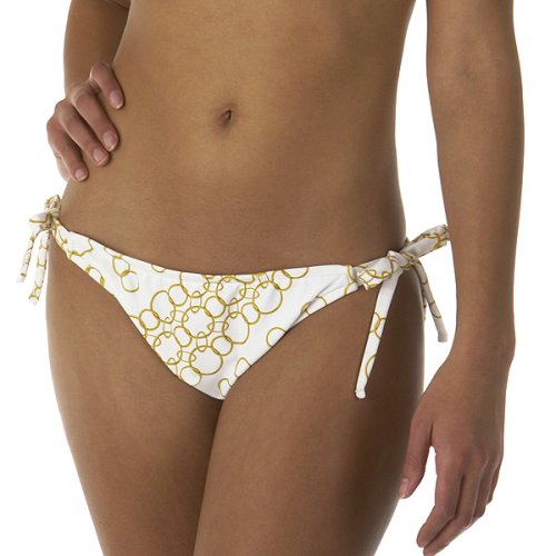 Mossimo Black: Chain Side-Tie Hipster Swim Bottoms - White