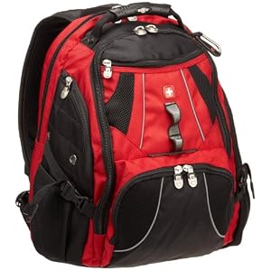 SwissGear Wired Laptop Backpack for 17-Inch Notebook (Red)