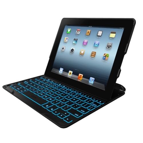 ZAGG  PROfolio+ Ultrathin Case with Backlit Bluetooth Keyboard for iPad 2/3/4-Brown Leather
