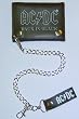 AC/DC - Back In Black - Black Embossed Leather Chain Wallet