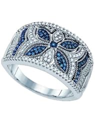 0.40CTW BLUE DIAMOND MICRO-PAVE RING