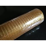 Deco Poly Mesh Roll Gold with Gold Metallic from DECO MESH DESIGN 21'' X 10 yards