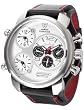 Detomaso Herren-Armbanduhr XL CASABONA Multifunction Silver/Black Analog Quarz Leder DT2018-B