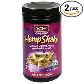 Nutiva Organic HempShake, Amazon Acai, 15-Ounce Jars (Pack of 2)