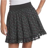 Kensie Girl Juniors' Mini Leaf Printed Skirt