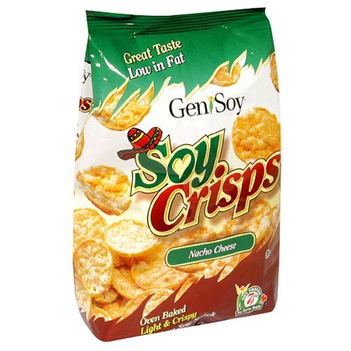 Genisoy Soy Crisps, Nacho Cheese, 3.5-Ounce Bags (Pack of 12)