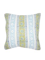 ICONS CORNER Cojín Artesanal (Azul / Amarillo / Azul)