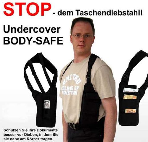 Body-Safe Sicherheitstasche short Textil - Schutz vor unerwünschtem Zugriff auf Wertsachen!
