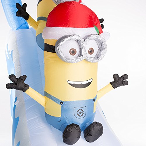 Airblown Inflatable Minions Naughty or Nice Slide with Kevin, Stuart