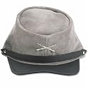 Civil War Confederate Suede Grey Kepi Hat