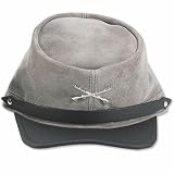 Civil War Confederate Suede Grey Kepi Hat