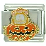Animal Garfield In Pumpkin Licensed Italian Charms Bracelet Link