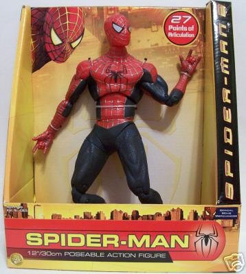 Spiderman 12 Tall Poseable Spider-man Action Figure 2004 ToyBiz
