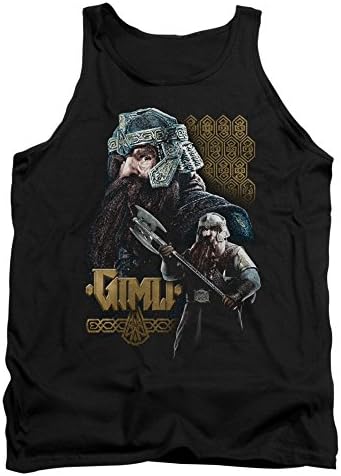 The Lord of The Rings Movie Gimli Stare with Axe Adult Tank Top Shirt