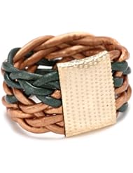 by boe Green and Bronze Leather Ring, Size 7.5