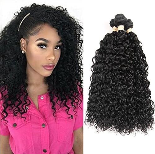 ALOT Hair 8a Human Hair Malaysian Curly Hair 3 Bundles Unprocessed Virgin Hair Full Head Hair Extensions Can Be Dyed (16 16 16)