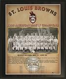 1944 St. Louis Browns Major League Baseball American League Championship 11x13 Plaque