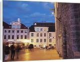 IMAGE OF Canvas Prints of Town Hall Square (Raekoja Plats) at dusk, Tallinn, Estonia, Baltic States, from Robert Harding