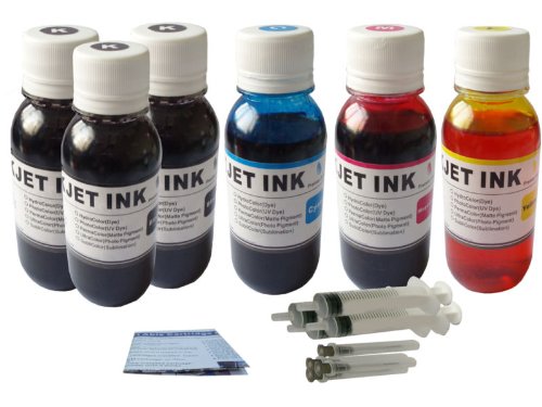 600 ml HP Printer 920 XL 564 XL Cartridge Ink Refill Kit Color & Black with 4 refill syringe