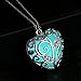 Ammazona Magical Aqua Blue Tree Heart Glow In The Dark Pendant Necklace Gift