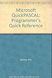 Microsoft QuickPascal : programmer's quick reference