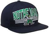 NCAA Men's Flat Brim Snapback Hat - NG41Z (Notre Dame Fighting Irish, Adjustable)- navy