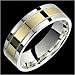 Allegra - Stunning Two Tone Comfort Fit Wedding Band for Him & Her! Custom Made! Choose your Size.