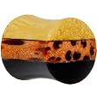 0 Gauge Organic Triple Layered Wood Convex Concave Plug