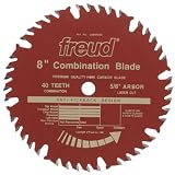 Freud LU84R008 8-Inch 40 Tooth ATBF Combination Saw Blade with 5/8-Inch Arbor and PermaShield Coating