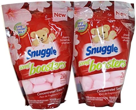 Snuggle Exhilarations Cherry Blossom &amp; Rosewood Scented Laundry Fabric Softener Dryer Sheets (Concentrated Scent Paks-2 Pack)