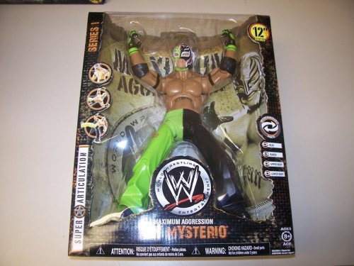 513Cawv1vyL WWE Wrestling MAXIMUM Aggression 12 Inch Series 1 Action Figure Rey Mysterio