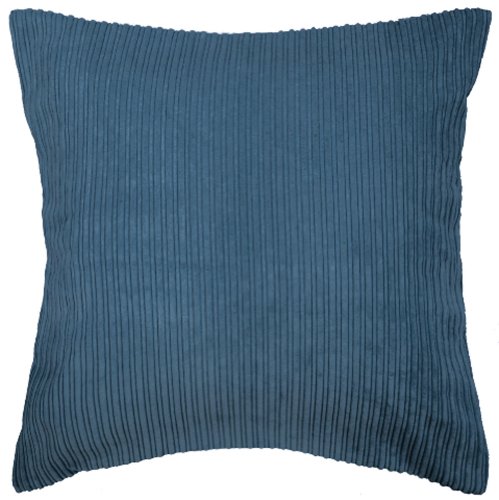 Blue Corduroy Decorative Pillow set (2 matching 20 x 20 throw pillows)