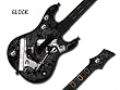 Protective skins for Guitar Hero 4 "World Tour" Guitar, fits Xbox 360, PS3 Playstation 3 - GLOCK BLACK