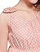 Allegra K Women Scoop Neck Sleeveless Dots Pleated Layered Dress