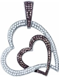 1.15CT-DIAMOND HEART PENDANT / 10KWG