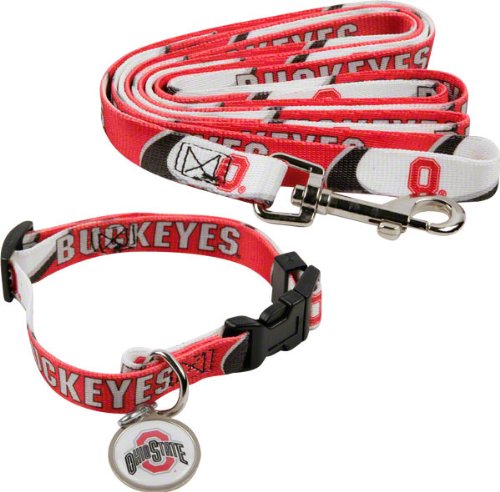 Ohio State Buckeyes Dog Collar & Leash Set
