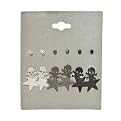Skulls and Stars Earrings Set - 9 Piece