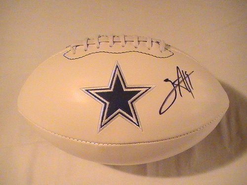 MILES AUSTIN SIGNED AUTOGRAPHED LOGO DALLAS COWBOYS FOOTBALL W/ COA AND HOLOGRAM