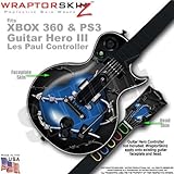Barbwire Heart Blue WraptorSkinz Skin fits XBOX 360 & PS3 Guitar Hero III L ....