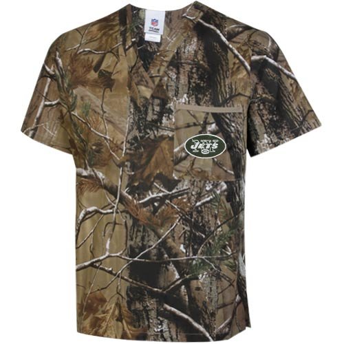 NFL New York Jets Realtree Scrub Top - Realtree Camo (Small) at Amazon.com